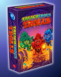 Treacherous Trolls is a colourful fantasy board game featuring three mischievous trolls on a hunt for treasure. With a fun adventure theme and vibrant artwork, it’s a great family game for players who enjoy light-hearted strategy, fantasy games and competitive fun. Perfect for game nights, holidays and playing with friends and family.